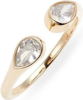 CHILD OF WILD Brisa Open Cubic Zirconia Ring in Gold at Nordstrom, Size 8