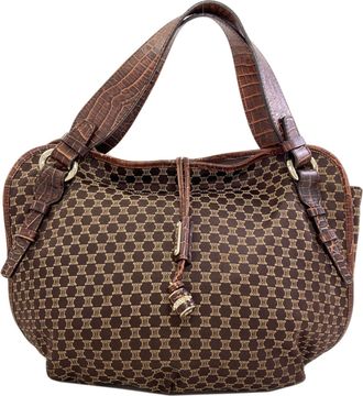 Celine Macadam Brown Canvas Tote Bag (Pre-Owned)