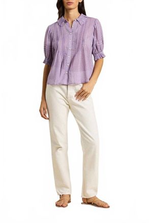 Trovata Jess Soft Cotton Voile Blouse In Lilac