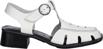 FLY London Efai 392Fly Sandaal - Dames - Sandalen met hakken - Wit - 37 EU - Leer - Schoenen