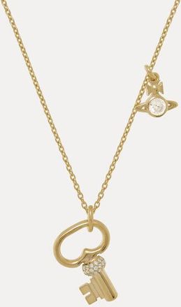 Vivienne Westwood Baya Pendant Necklace Gold Silver / Cubic Zirconia Women
