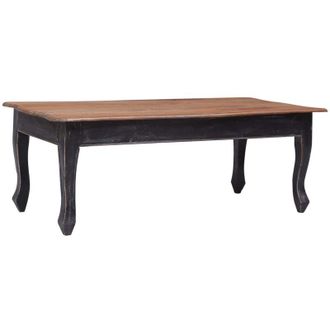 vidaXL Tavolino da Salotto Nero 120x60x45 cm Legno Massello di Mogano vidaXL