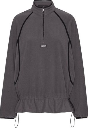 Rotate Maglione con mezza zip - Grigio