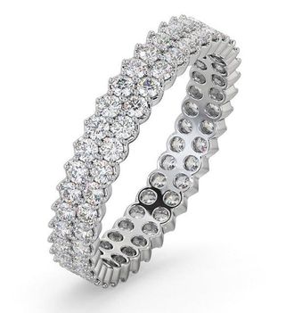 The Diamond Store Jasmine Lab Diamond Pave Eternity Ring 1.00ct G/VS in 18K White Gold