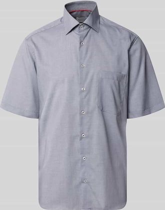 Eterna Relaxed Fit Business Hemd aus Lyocell-Mix in Marine, Gr&ouml;&szlig;e 41