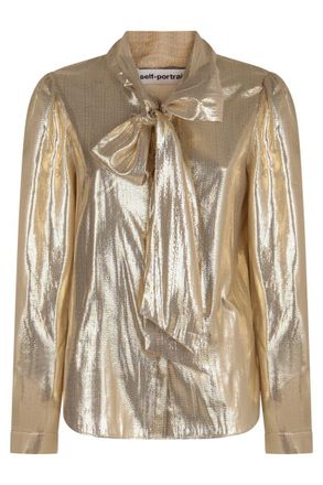 Self Portrait Lamé Shirt