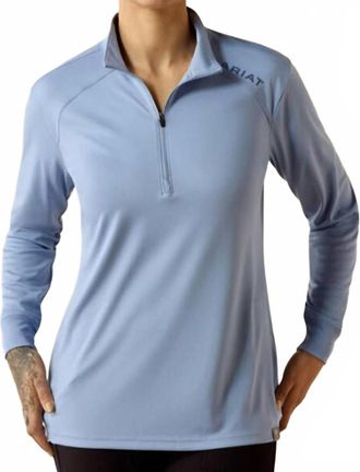 Ariat Rebar Sunblocker 1/2 Zip Top In Rain Washed