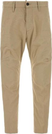 Dsquared2 Stretch Katoenen Chino Broek - Heren - Chinos - Beige - XL - Katoen - Broeken