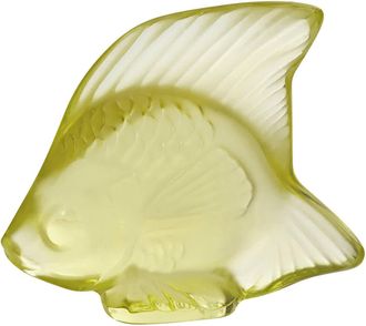 Lalique Figurine Yellow Seal Fish 3002400