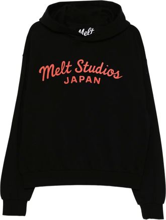 Melt Hoodie met logoprint - Zwart