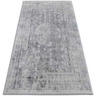 RugsX Rugsx - Alfombra Acr&iacute;lica Valencia 2328 Ornament Gris Oscuro/marfil Grey 80x150 Cm