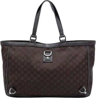 Gucci Pre-owned Tote Bags, female, Brown, Size: ONE SIZE Pre-owned Abbey D Ring Tote Bag