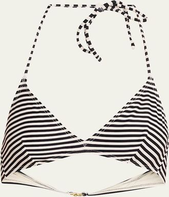 Nili Lotan Printed Triangle Bikini Top