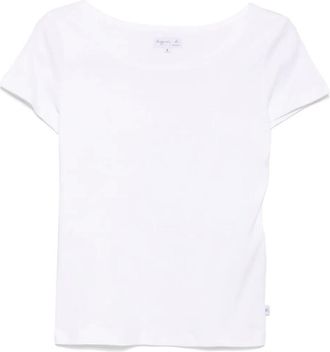 agnès b. cotton T-shirt - women - Organic Cotton - 3 - White