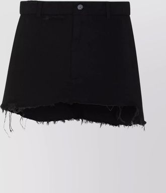 Balenciaga tailored mini skirt frayed hem