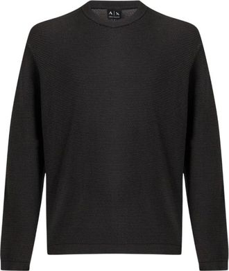 A|X Armani Exchange Trui met ronde hals - Heren - Truien - Zwart - Maat: L Viscose