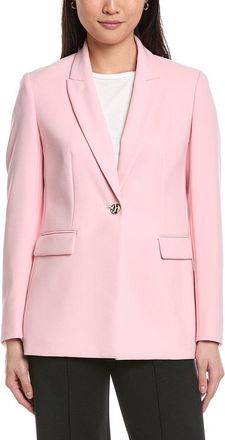 Anne Klein One-Button Peak Lapel Blazer Jacket