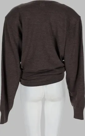 Magda Butrym Wool Knot-Detail Sweater - Brown
