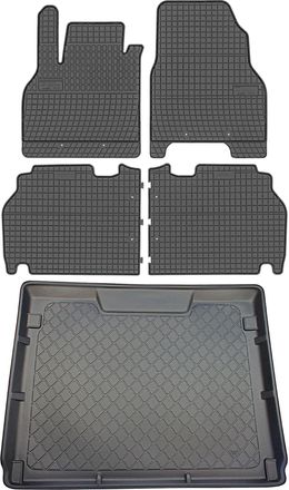 OEM Juego De Alfombrillas De Goma Para Renault Kangoo Ii Van (desde Enero De 2008 Hasta 2021) + Alfombrilla Para El Maletero