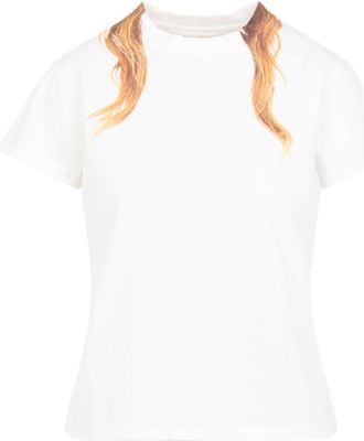 Maison Margiela Off White Cotton T-Shirt-Donna