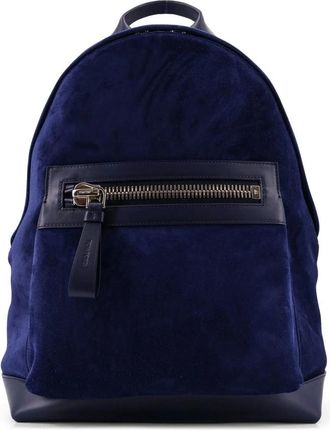 Tom Ford Suede Buckley Rugzak - Heren - Rugzakken - Blauw - ONE Size - Leer - Tassen