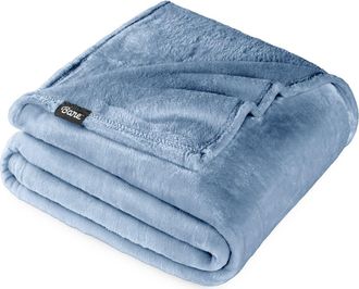 Bare Home Microplush Fleece Blanket in Coronet Blue at Nordstrom, Size Full