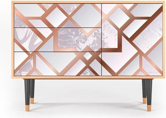 StoryZ Aparador rosa claro 3 cajones y 1 puerta L 115 cm