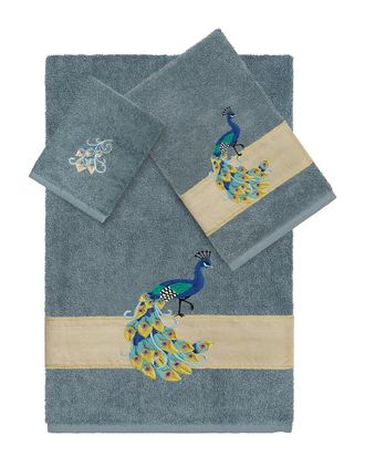 Linum Home Textiles 100% Turkish Cotton Penelope 3Pc Embellished Towel Set
