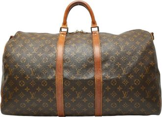 Louis Vuitton Brown Pvc Leather Boston Bag (Pre-Owned)