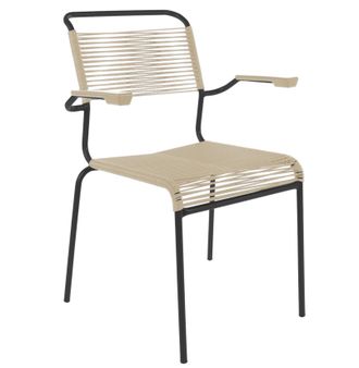 Schubiger M&ouml;bel Spaghetti-Stuhl S&auml;ntis mit Armlehnen