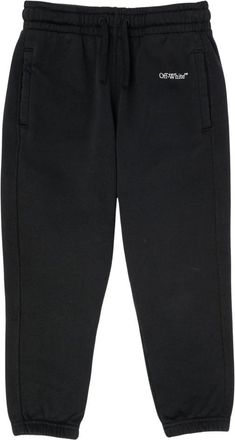 Off-white Bookish Diagonal Joggers - male - Off White - Sweatpants - Black - 10 Y - Kids
