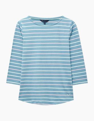 Crew Clothing Womens Crew Clothing Womens Essential Breton Long Sleeve T-Shirt - White - Size: 12