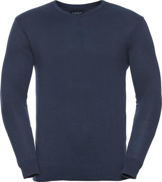 Russell Athletic Russell Collection Heren Gebreid V Hals Sweatshirt (Franse marine)