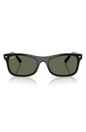 Ray-Ban 54mm Polarized Square Sunglasses in Black /Polar Green at Nordstrom