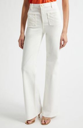 Ramy Brook Heidi Wide Leg Pants in White at Nordstrom, Size 28