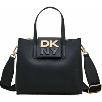 DKNY Faye Small Satchel in Blk/gold at Nordstrom