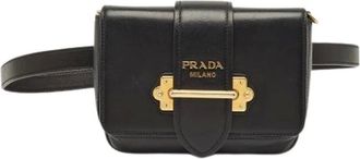 Prada Pre-owned Belt Bags, female, Black, Size: ONE SIZE Pre-owned Cahier Belt Bag