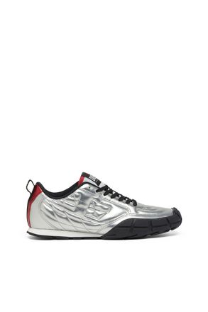 Diesel S-Pagodha-Quilted metallic sneakers - Sneakers - Man - Silver