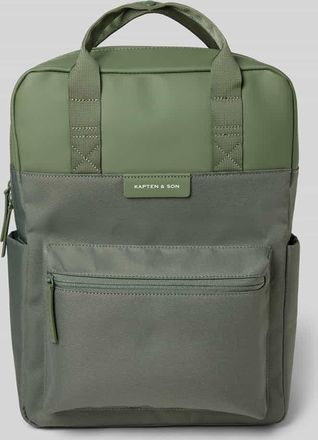 Kapten & Son Rucksack mit Label-Detail in Schilf, Gr&ouml;&szlig;e 1