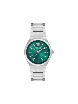 Versace Steel Greek Key 39mm - men - stainless steel - One Size - Green