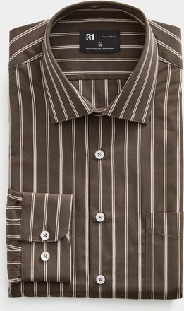 Le 31 Mens Double stripe shirt Comfort fit