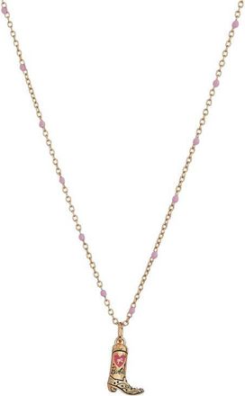 Alex and Ani Barbie Cowboy Boot Pendant Necklace in Gold at Nordstrom