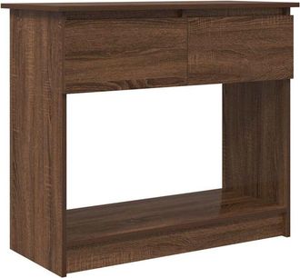 vidaXL Mesa consola con cajones roble marrón 85,5x38,5x74,5 cm Vidaxl