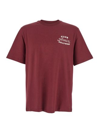Amiri Red Crew Neck T-Shirt