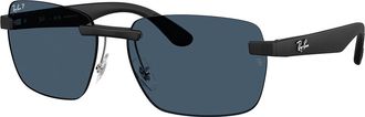 Ray-Ban RB4470CH Polarized 601S1C Mens Sunglasses Black Size 59