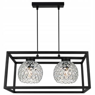 OEM L&aacute;mpara Colgante Elegante Jaula Bola De Cristal