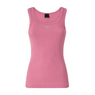 Pinko Sleeveless Tops, female, Pink, Size: XS Calcolatore Canotta