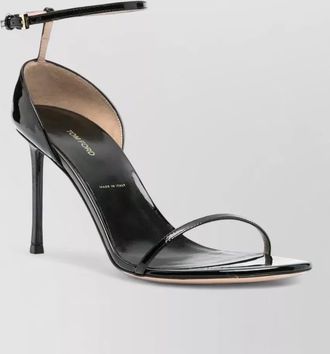 Tom Ford patent leather ankle strap open sandals