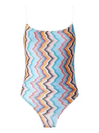 Missoni Badpak met zigzag patroon - Blauw