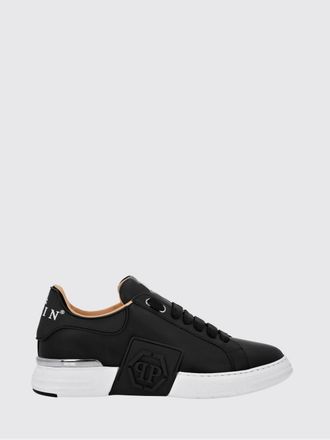 Philipp Plein Sneakers basse in pelle bovina con logo stampato a contrasto